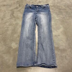 Wallflower Womens Jeans Bootcut Flare Light Wash Size 14W